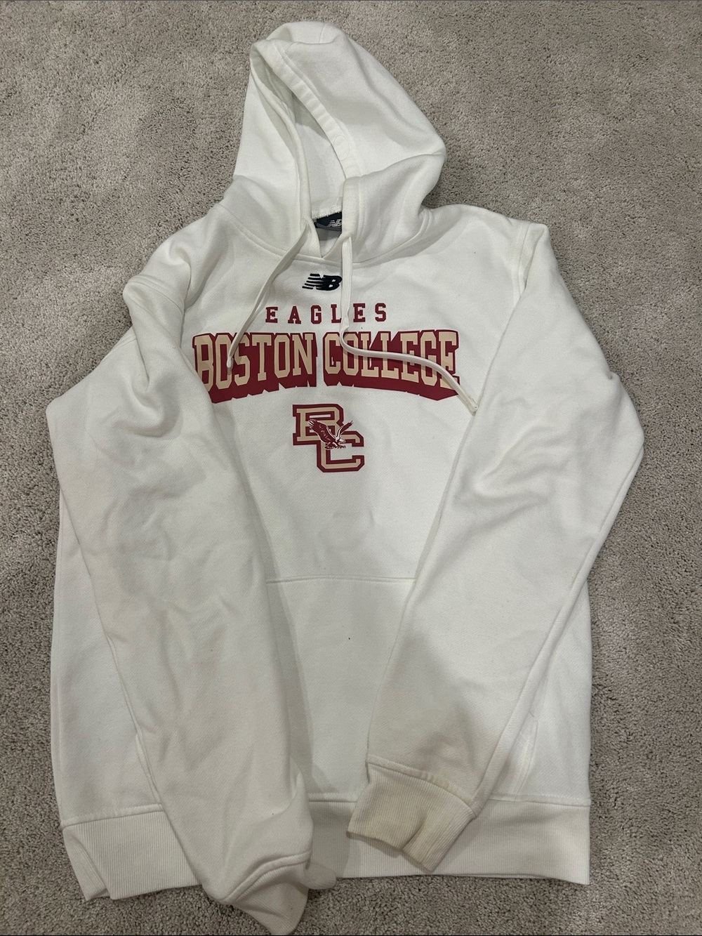 Boston College New Balance White Hoodie